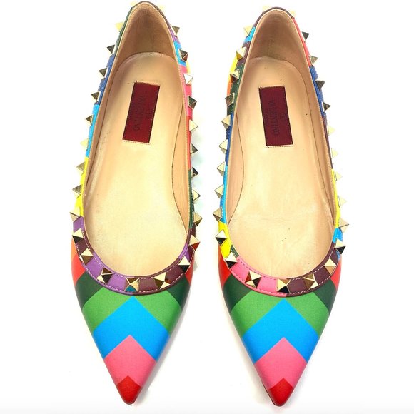 🌷❤️‍🔥SPRING SALE 🔥 FINAL PRICE🌷💥Valentino Garavani Rockstud Ballet Flat 35